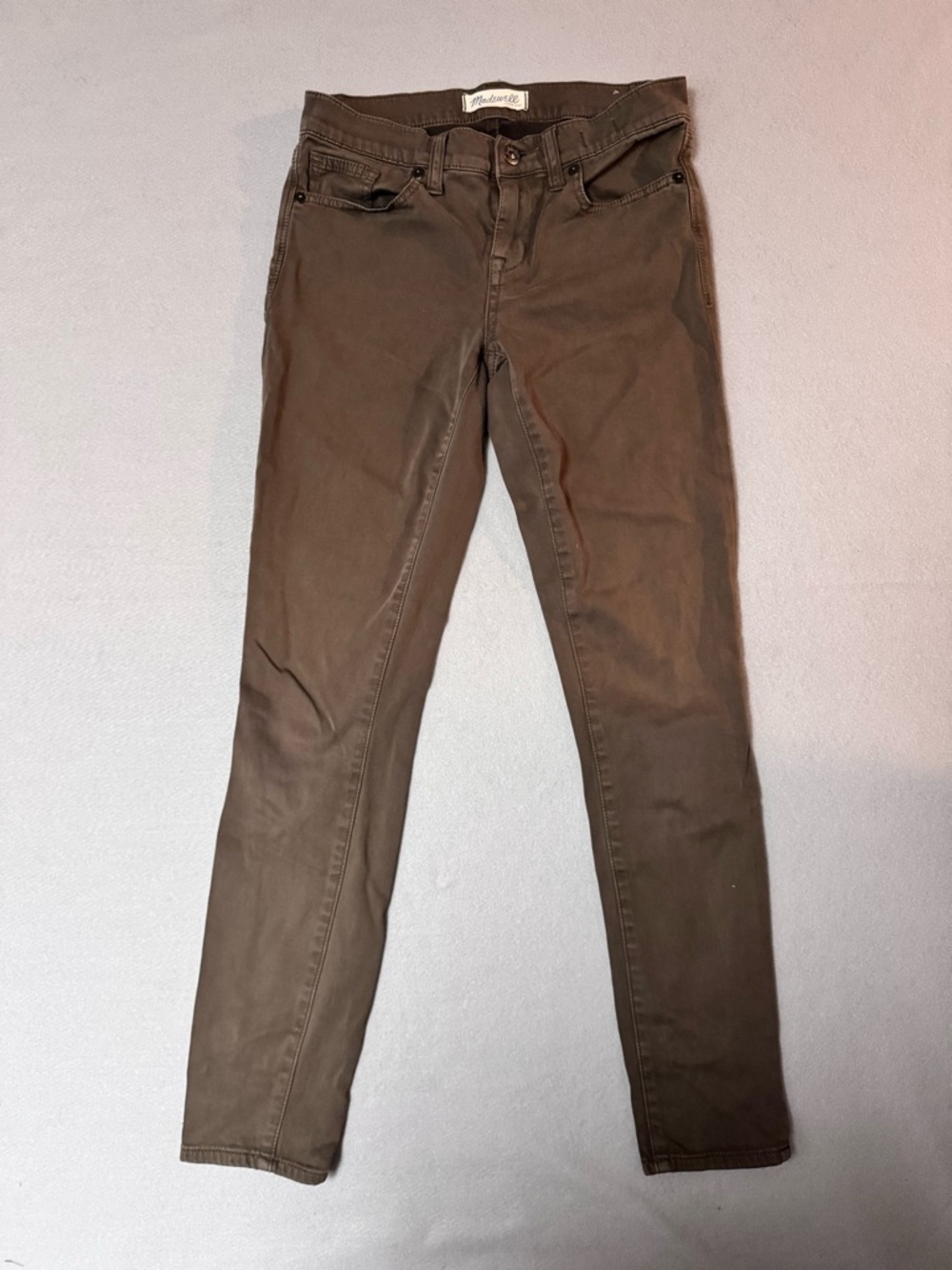 Madewell Olive Brown Slim Jeans
